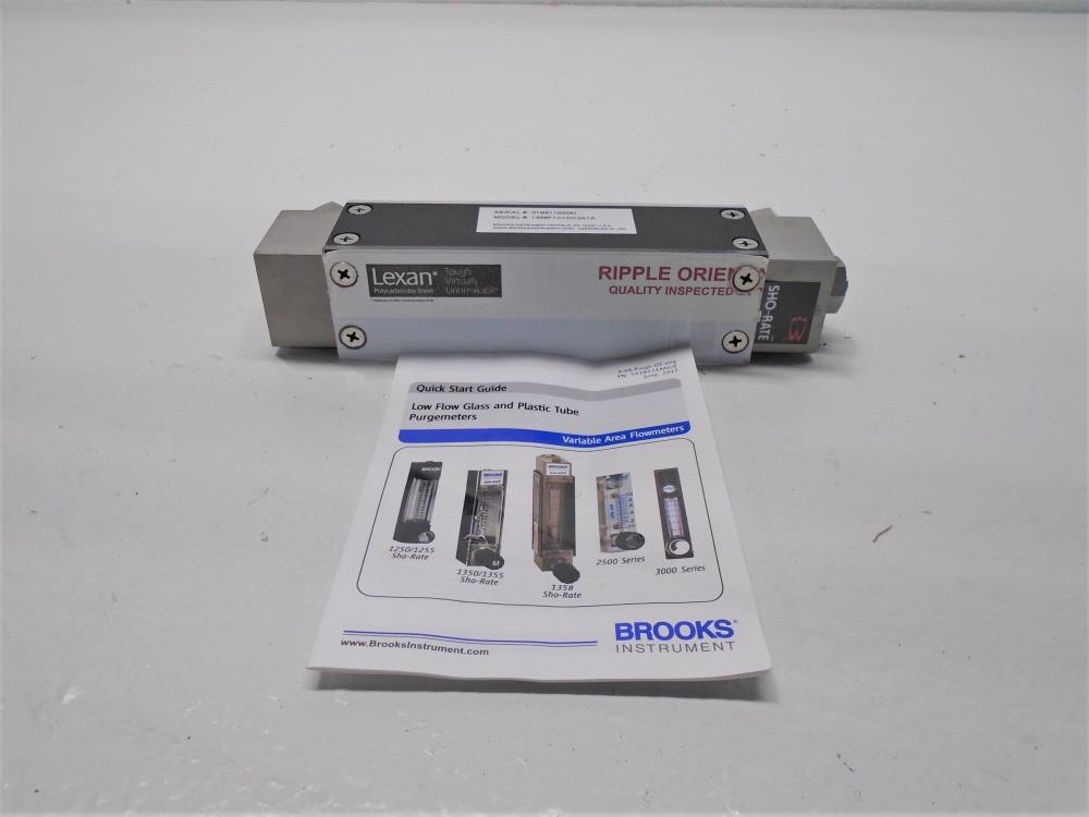 LOT of (2) Brooks 3/8" NPT Flow Meter, 1358F1C1DC2A1A, 200 PSIG